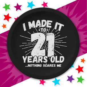21 Jahre alt Sarcastic Meme Funny 21. Geburtstag Pappteller