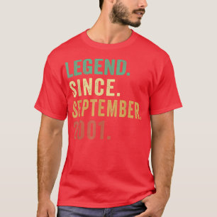 21 Jahre alte Geschenklee seit September 2001 21. T-Shirt