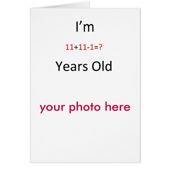 21 Jahre alte Karte (Vorne)