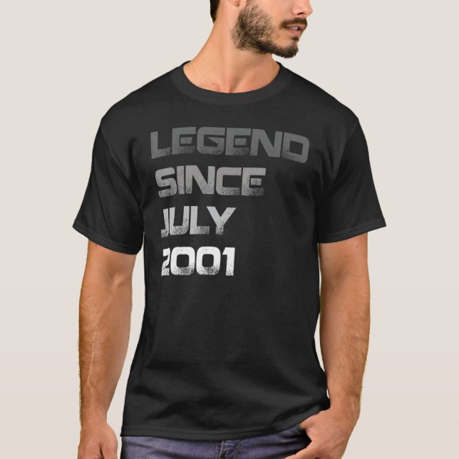 21 Jahre alte Legende seit Juli 2001 21. Geburtsta T-Shirt (Vorderseite)