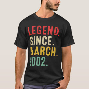 21 Jahre alte Legende Seit März 2002 21. Birthda T-Shirt