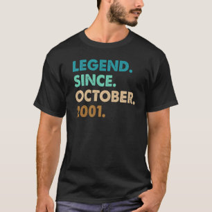 21 Jahre alte Legende seit Oktober 2001 21. Geburt T-Shirt