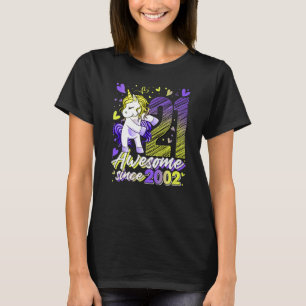 21 Jahre altes Blüten Einhorn 21. Geburtstagskind T-Shirt