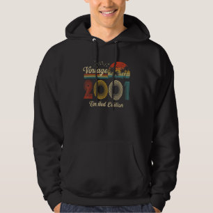 21 Jahre Geboren im Jahr 2001 Vintag 21. Geburtsta Hoodie