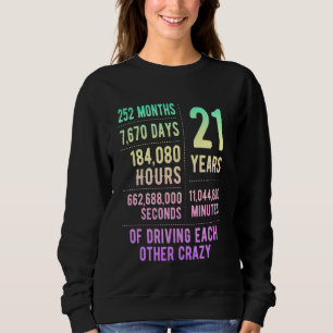 21 Jahre verheiratet Lustiger 21. Hochzeitstag Sweatshirt