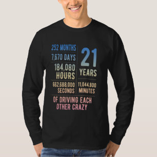 21 Jahre verheiratet Lustiger 21. Hochzeitstag T-Shirt