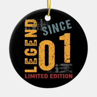 21 Jahre Vintag 2001 21. Geburtstag Keramik Ornament