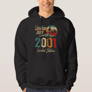 21 Jahre Vintag Juli 2001 21. Geburtstag Hoodie