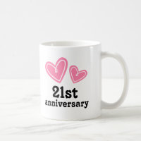 21. Jahrestags-Geschenk-Herzen