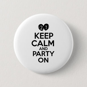 21. Jahrgeburtstagsentwürfe Button