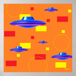 21. Jahrhundert Mittelmoderne UFO Patrol Ken Gage Poster