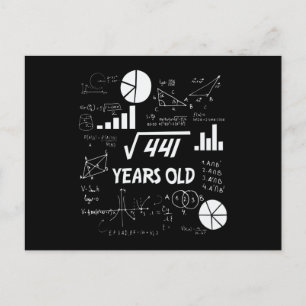 21-jähriges Geburtstagsgeschenk für Geeky Mathe 21 Postkarte