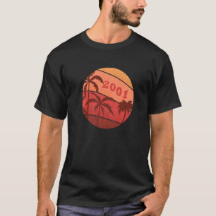 21. Jubiläum Classic Retro Palm Sunset Birthda T-Shirt