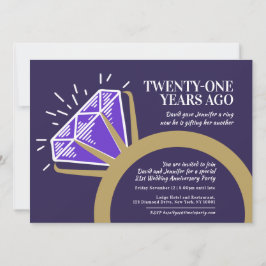 21. Jubiläum Party Iolith Ring Grafik Einladung