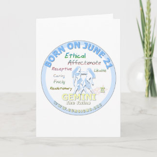 21. Juni - Gemini Karte