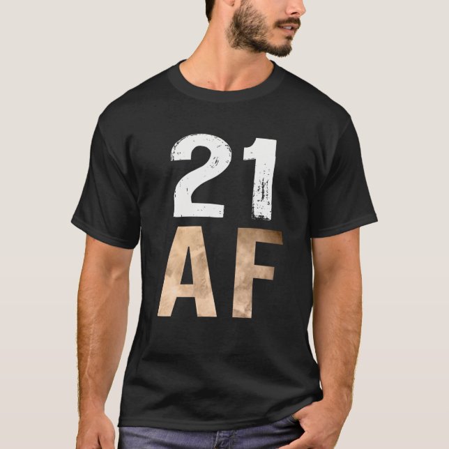 21 Legal AF 21St Birthday Retro T-Shirt (Vorderseite)