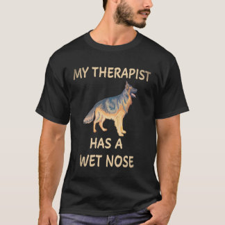 21 Mein Therapeut hat einen nassen deutschen Schäf T-Shirt