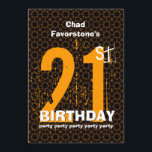 21. Modern Birthday Party Gold und Black W1797B Einladung<br><div class="desc">Dieses zeitgenössische Design mit seinem großen und kühlen Text ist ein lustiger Weg,  um die Menschen zu einem 21. Geburtstag zu laden.  Text auf Einladung ist vollkommen anpassbar. Personalisieren Sie Ihre Party-Details!</div>