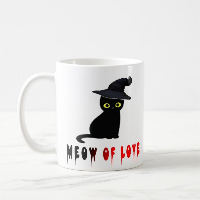 21 - niedliche schöne coole lustige Katze  Kaffeetasse (Links)