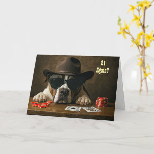 21 nochmal Happy Birthday Humorvolles Blackjack-Bl Karte