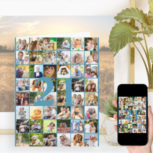 21. oder Altersunabhängige Fotocollage Große Gebur Karte
