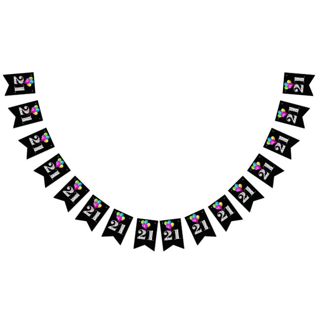 21. Party-Ballons Wimpelkette (Alle)