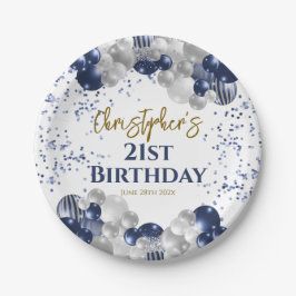 21. Party Navy Balloons Pappteller