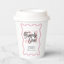 21. Retro Wavy Minimalistisch 21. Geburtstag