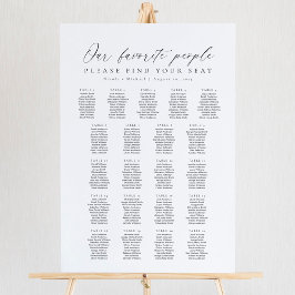 21 Tabellen Unsere Lieblingssitzkarte Poster