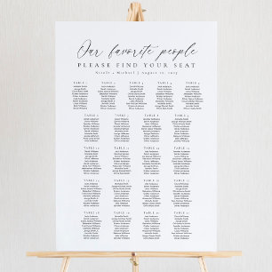 21 Tabellen Unsere Lieblingssitzkarte Poster