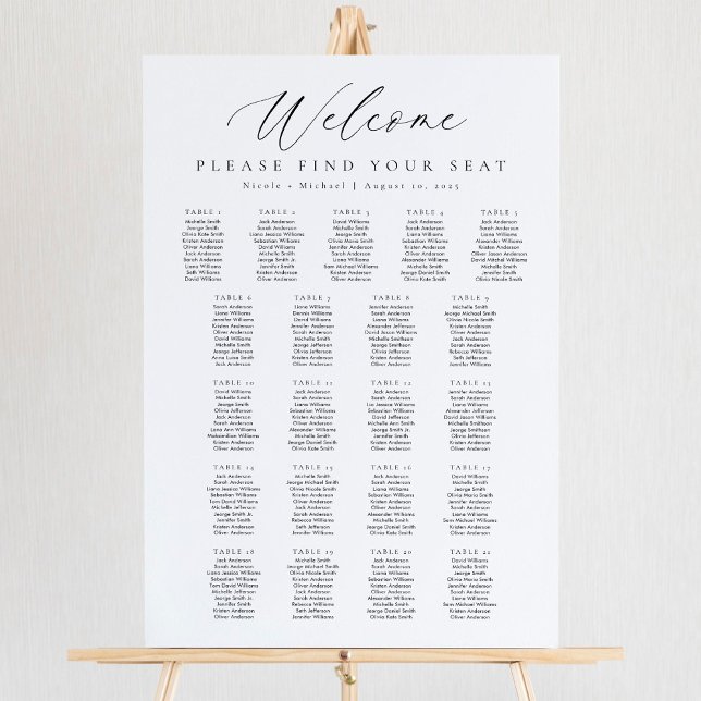 21 Tables Sitzplan Willkommen Poster (Von Creator hochgeladen)