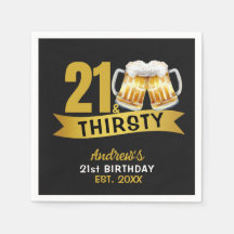 21 & THIRSTY-21ST BIRTHDAY INVITATION