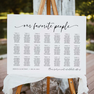21 Tische Der Sitzplan Unserer Lieblingsleute Poster