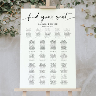 21 Tische Finde Deinen Platz Sitzplan Poster