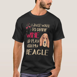 21 Trinke Wein und spiele mit meinem Beagle T-Shirt