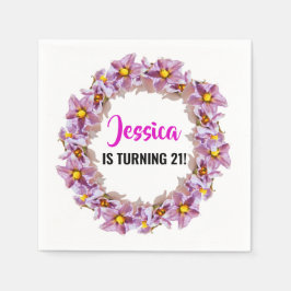 21 tropisches Rosa, Lila, blauer Cocktail Serviette