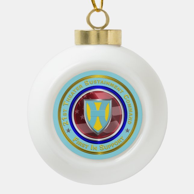 21. TSC Sake Weihnachten Keramik Kugel-Ornament (Vorderseite)
