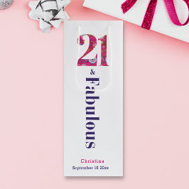 21 und fabelhafte 21. Geburtstagswein-Geschenktasc Geschenktüte Für Weinflaschen