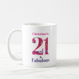 21 und fabulous 21. Geburtstagsgeschenk Kaffeetasse