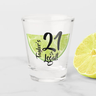 21 und Recht auf ein Limones Personalisiertes Schnapsglas