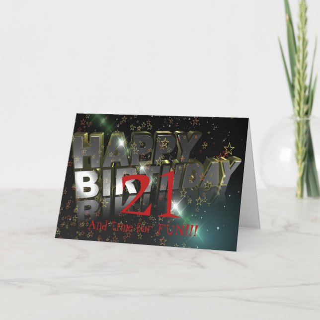 21 UND ZEIT FÜR DIE FREIZEITKARTE KARTE (Vorderseite)