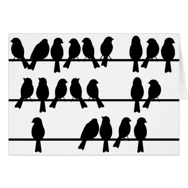 21 Vögel auf einem Draht (Vorderseite (Horizontal))
