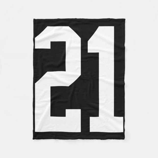 #21 White Number 21 Halloween-Cos im Sportfanganst Fleecedecke (Vorderseite)