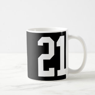 #21 White Number 21 Halloween-Cos im Sportfanganst Kaffeetasse