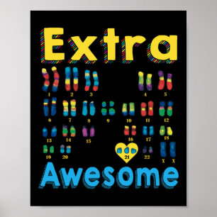 21 XX Extra Chromosom Girl World Down Syndrome Da Poster