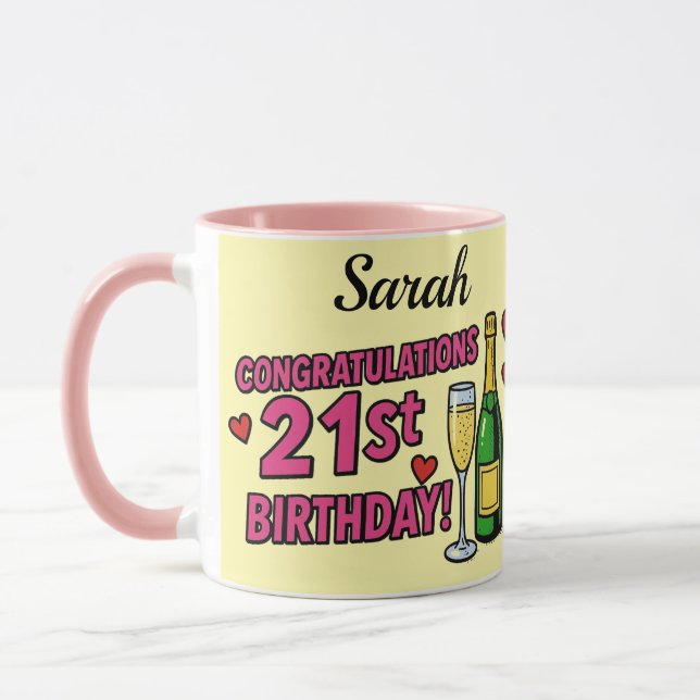 21st Birthday coffee mug  Tasse (Links)