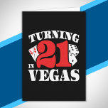 21st Birthday in Vegas - Turning 21 - Las Vegas Karte<br><div class="desc">If you're planning a 21st birthday party in Vegas then this Turning 21 in Vegas design is perfect to party in Vegas and as erinnerte an das Remember what blast you had with your Vegas birthday squad! Great for day club pool parties hitting the Vegas strip to try your luck...</div>