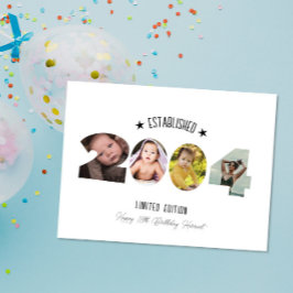 21st birthday Photo Collage established 2004 Dankeskarte