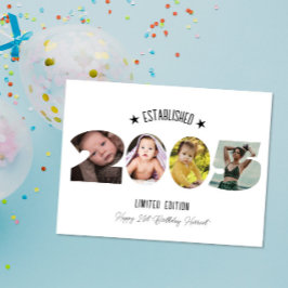 21st birthday Photo Collage established 2005 Dankeskarte