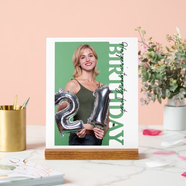 21st Birthday Photo college Party  Acrylschild (Hochzeit)